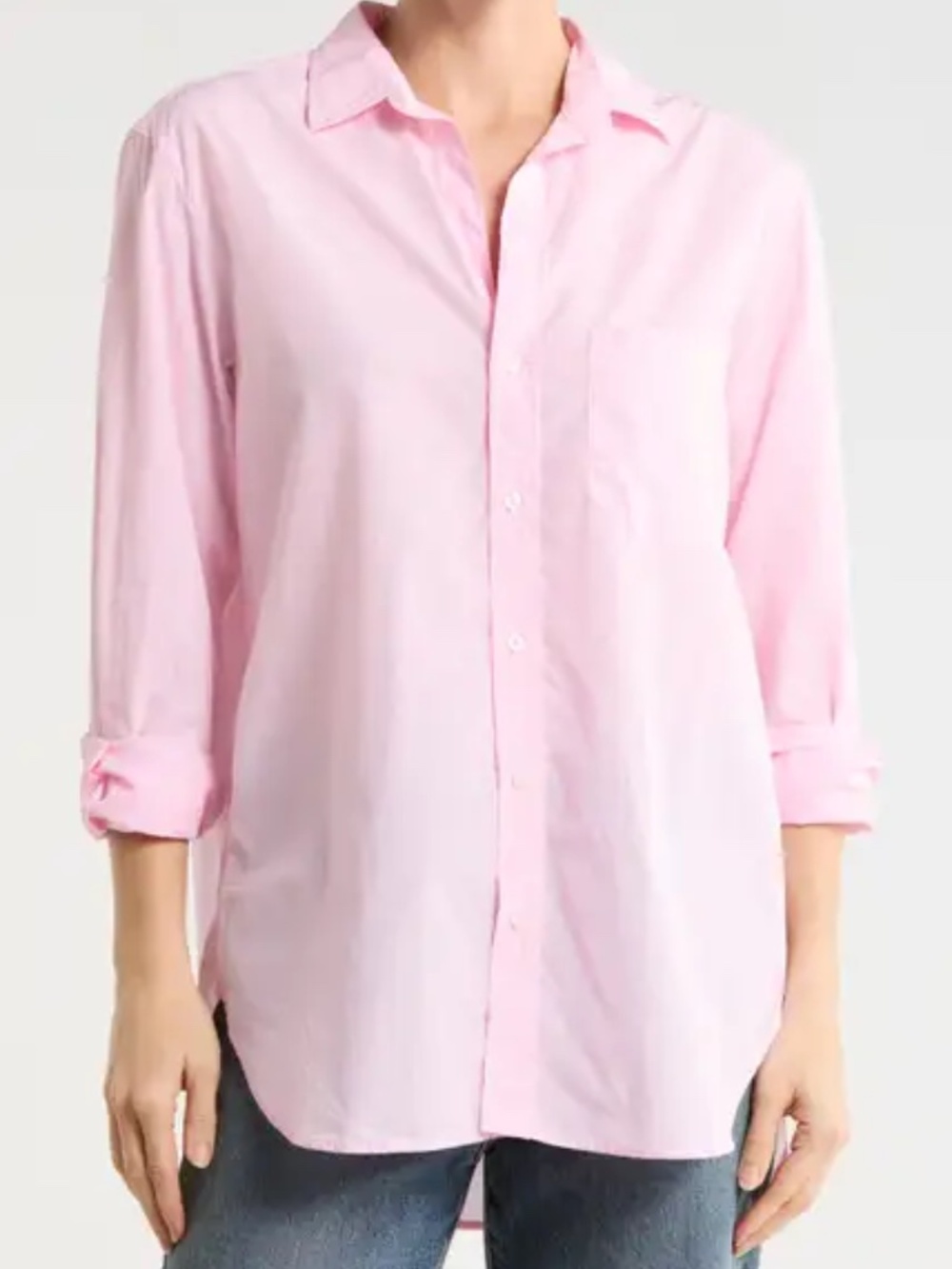 Frank & Eileen Joedy Women's S Pink‎ Striped Long Sleeve Button Up Shirt